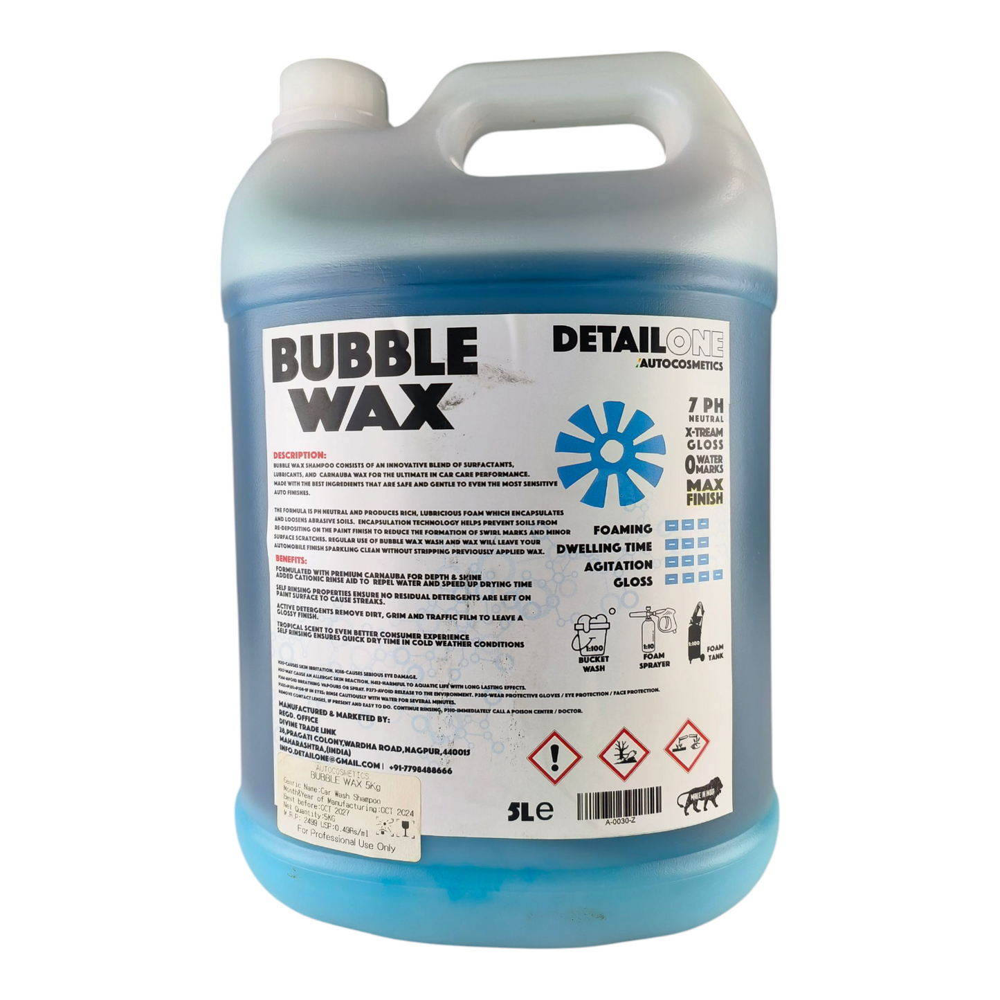 Bubble Wax – Premium Car Shampoo with Wax (5L)