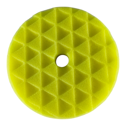 5-Inch Dual Action Polishing Pad – Yellow Foam Buffing Pad with Hex Grip Surface & Hook-and-Loop Backing