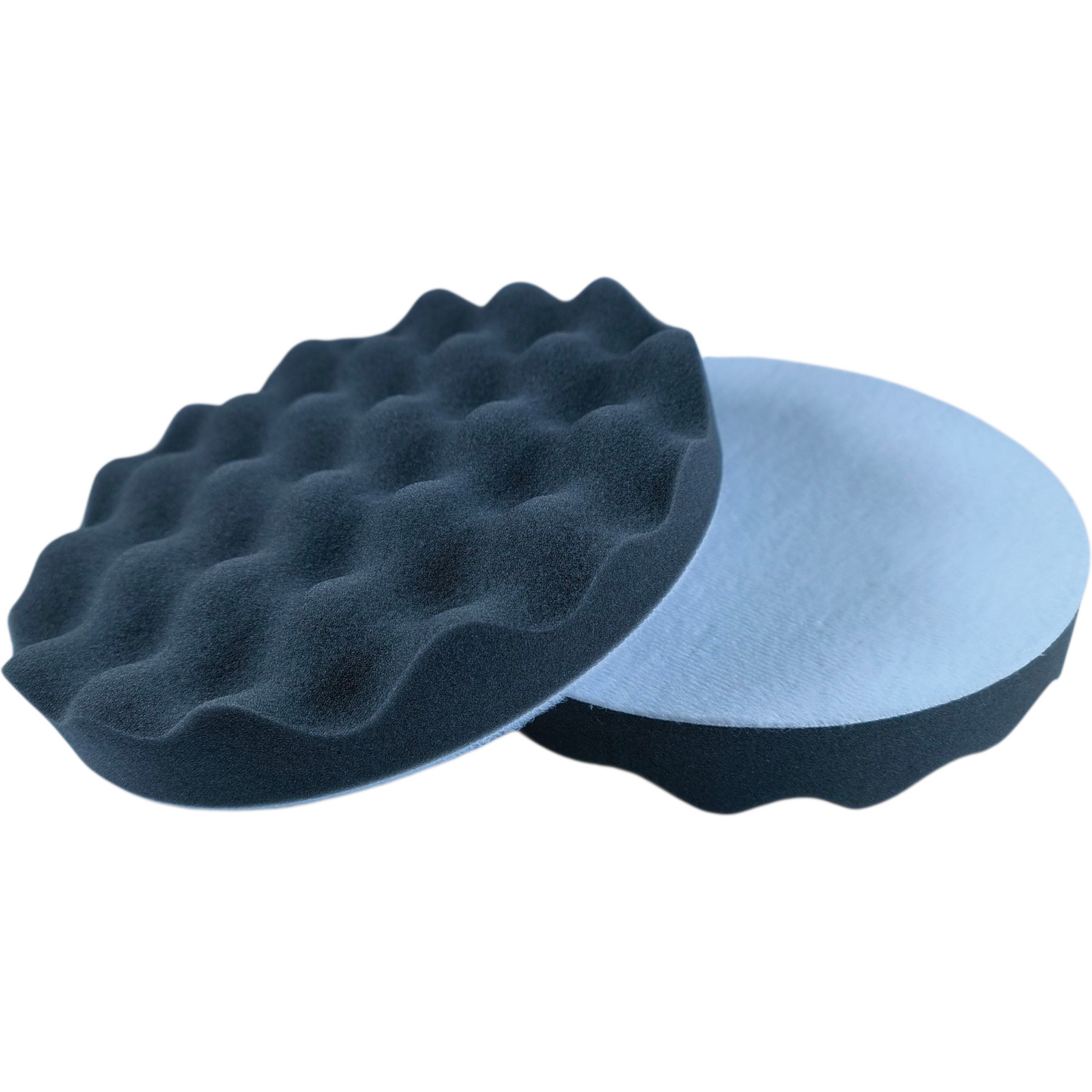 ( 180 mm 7 inch )  Premium Wavy Black Foam Polishing Pad – Ultra-Soft, Cool-Running Finish ( PACK OF 2 )
