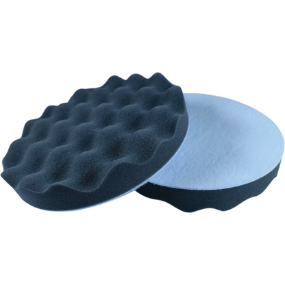 ( 180 mm 7 inch )  Premium Wavy Black Foam Polishing Pad – Ultra-Soft, Cool-Running Finish ( PACK OF 2 )