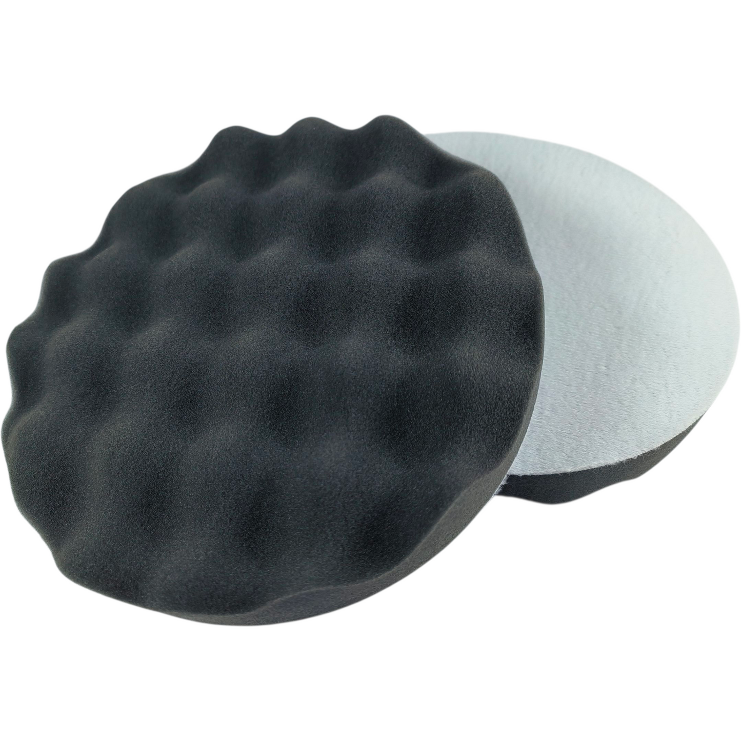 ( 180 mm 7 inch )  Premium Wavy Black Foam Polishing Pad – Ultra-Soft, Cool-Running Finish ( PACK OF 2 )