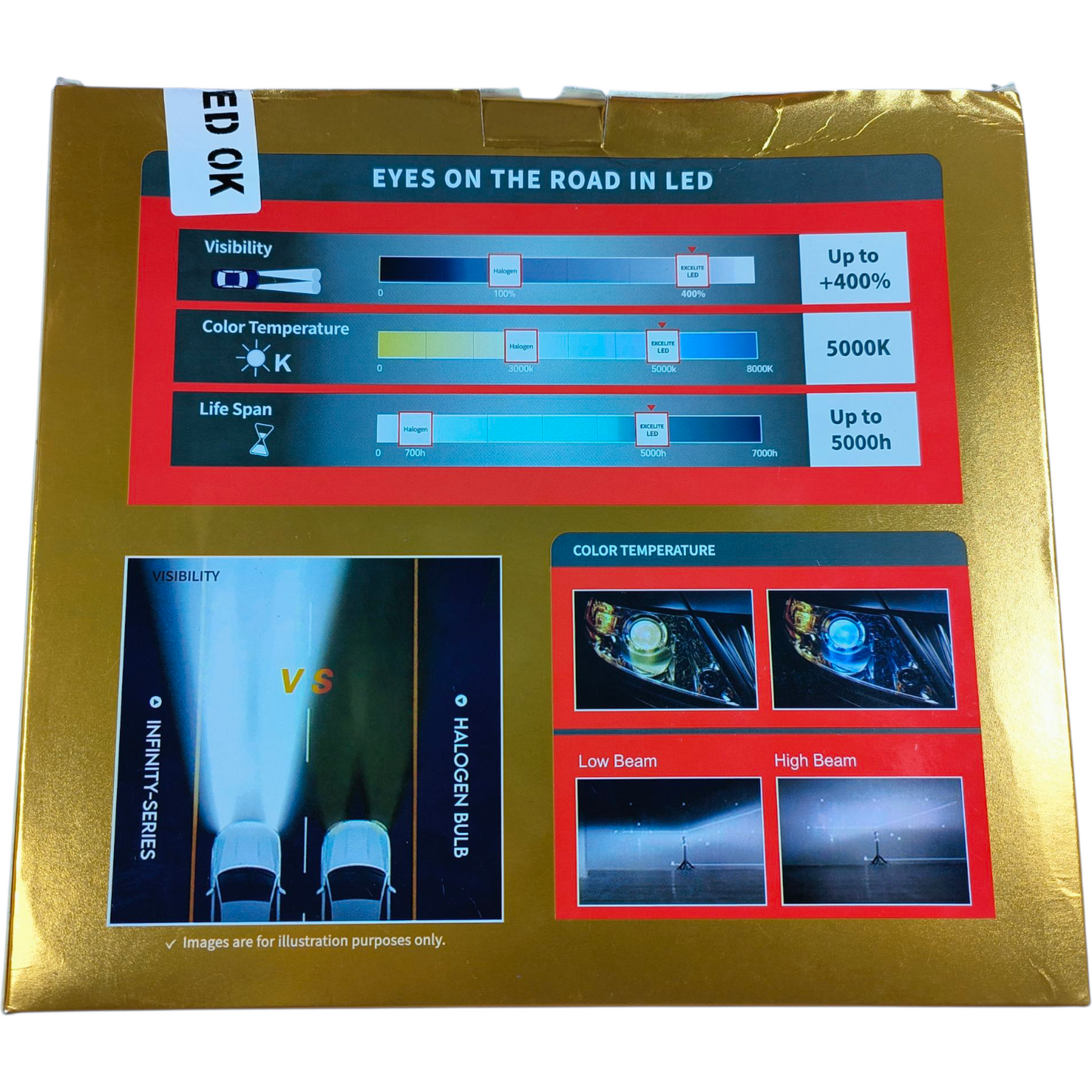 "Excelite LED H4 / H19 Infinity Series Headlight Bulbs | 170W | 5000K | Up to 400% Brighter | 12V & 24V | Korean Technology"E THIS PRODUCT OEM  IN HYNDAI AND KIA