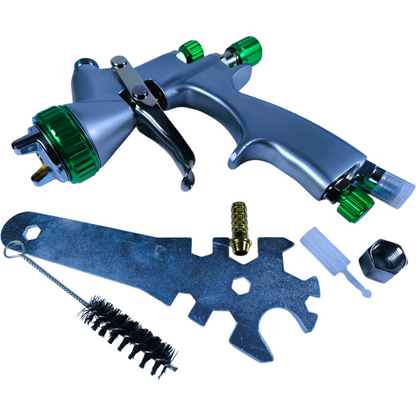 H-899P Extreme Quality Auto Refinishing Spray Gun Kit – Professional HVLP Paint Sprayer with Cleaning Tools