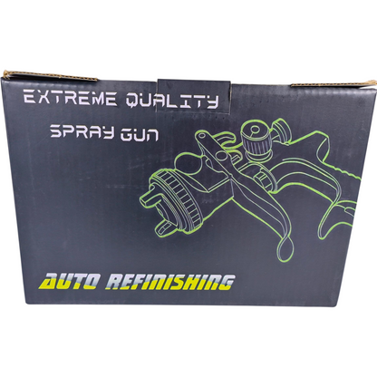 H-899P Extreme Quality Auto Refinishing Spray Gun Kit – Professional HVLP Paint Sprayer with Cleaning Tools
