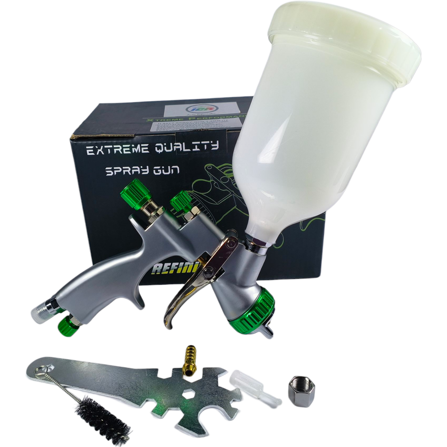 H-899P Extreme Quality Auto Refinishing Spray Gun Kit – Professional HVLP Paint Sprayer with Cleaning Tools