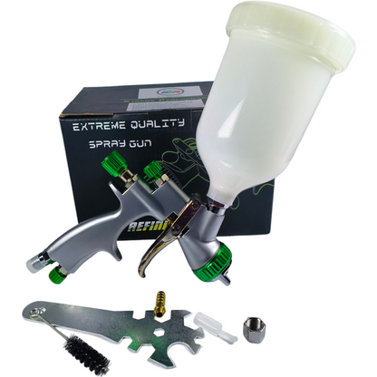 H-899P Extreme Quality Auto Refinishing Spray Gun Kit – Professional HVLP Paint Sprayer with Cleaning Tools