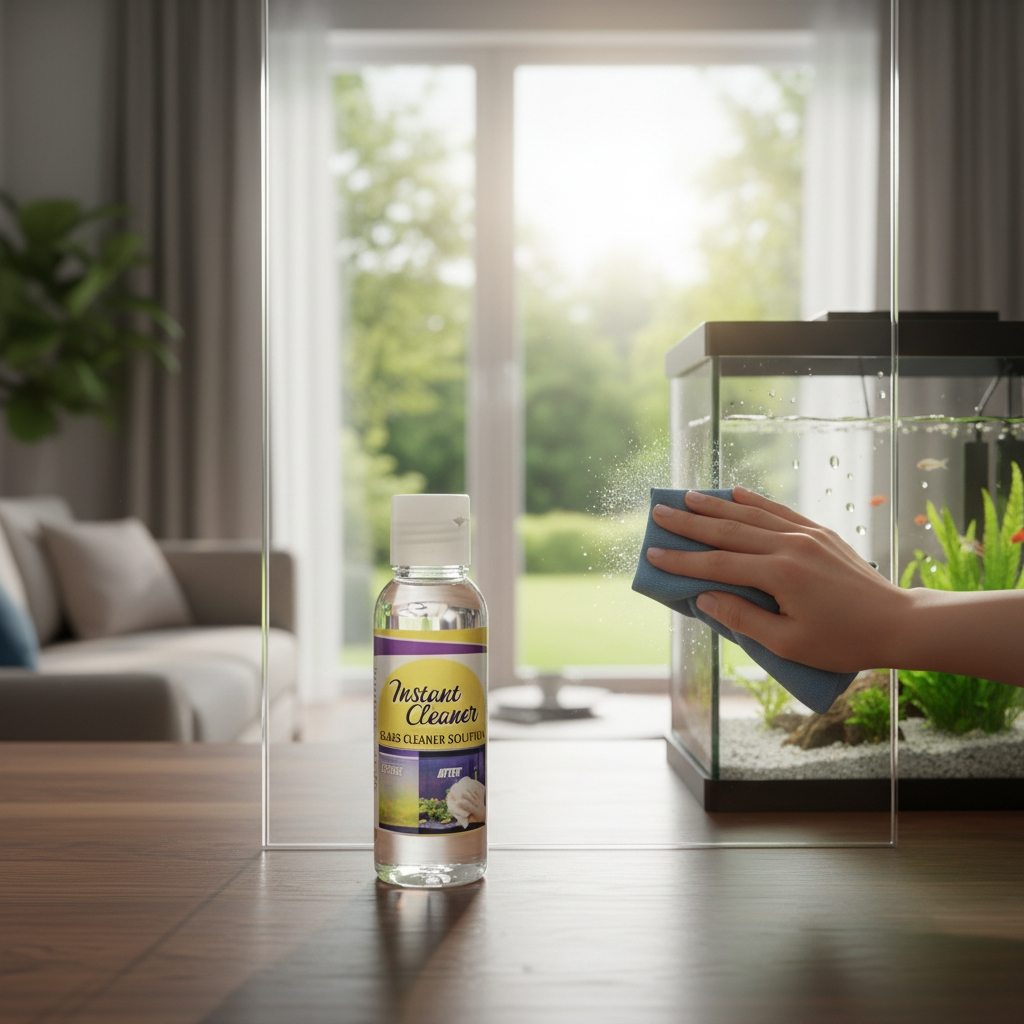 Instant Cleaner – Glass Cleaner Solution (50ml Bottle) for Aquarium, Home & Office | Crystal Clear, Streak-Free Shine