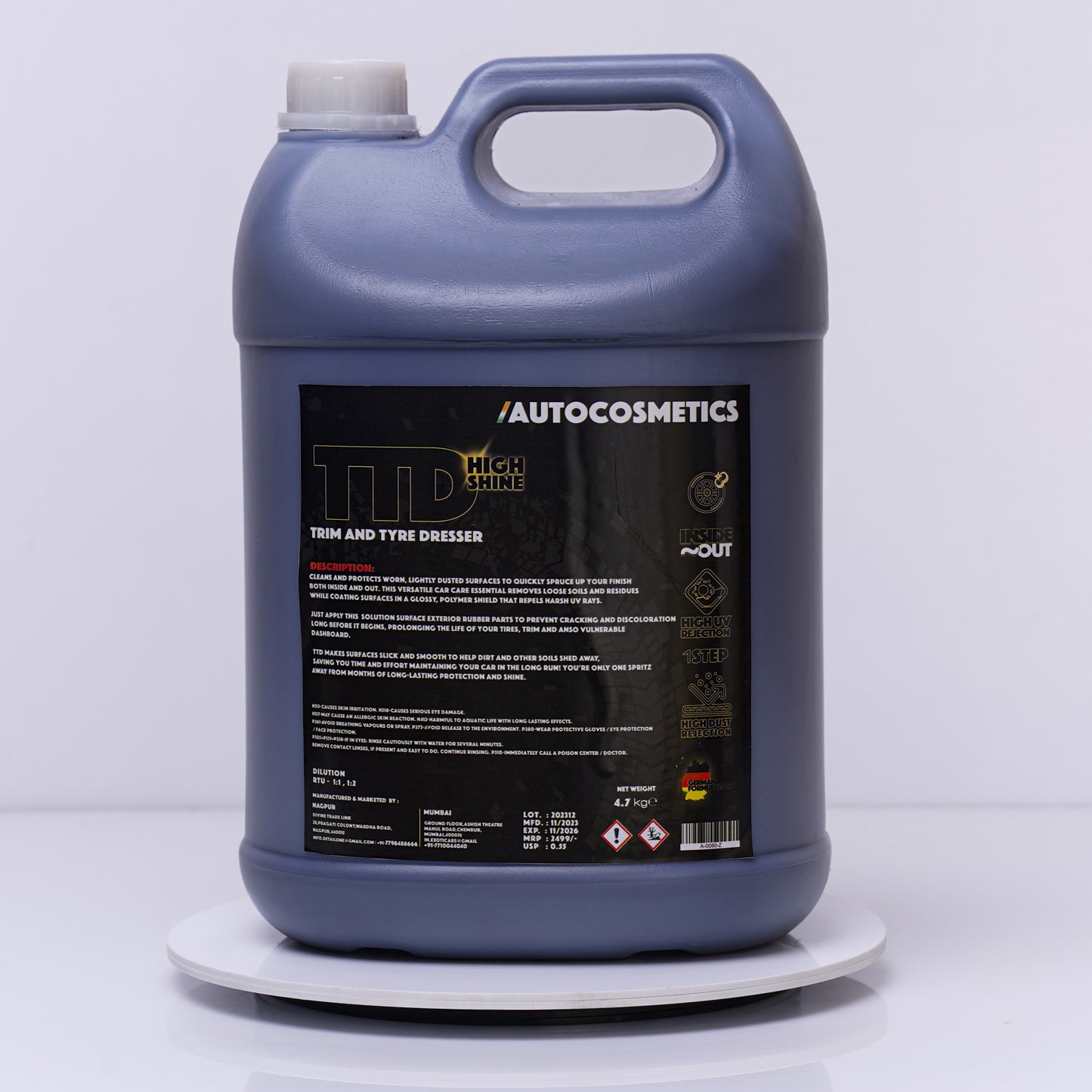 TTD 5KG – Trim & Tyre Dresser | High Shine Long-Lasting Protection | Autocosmetics