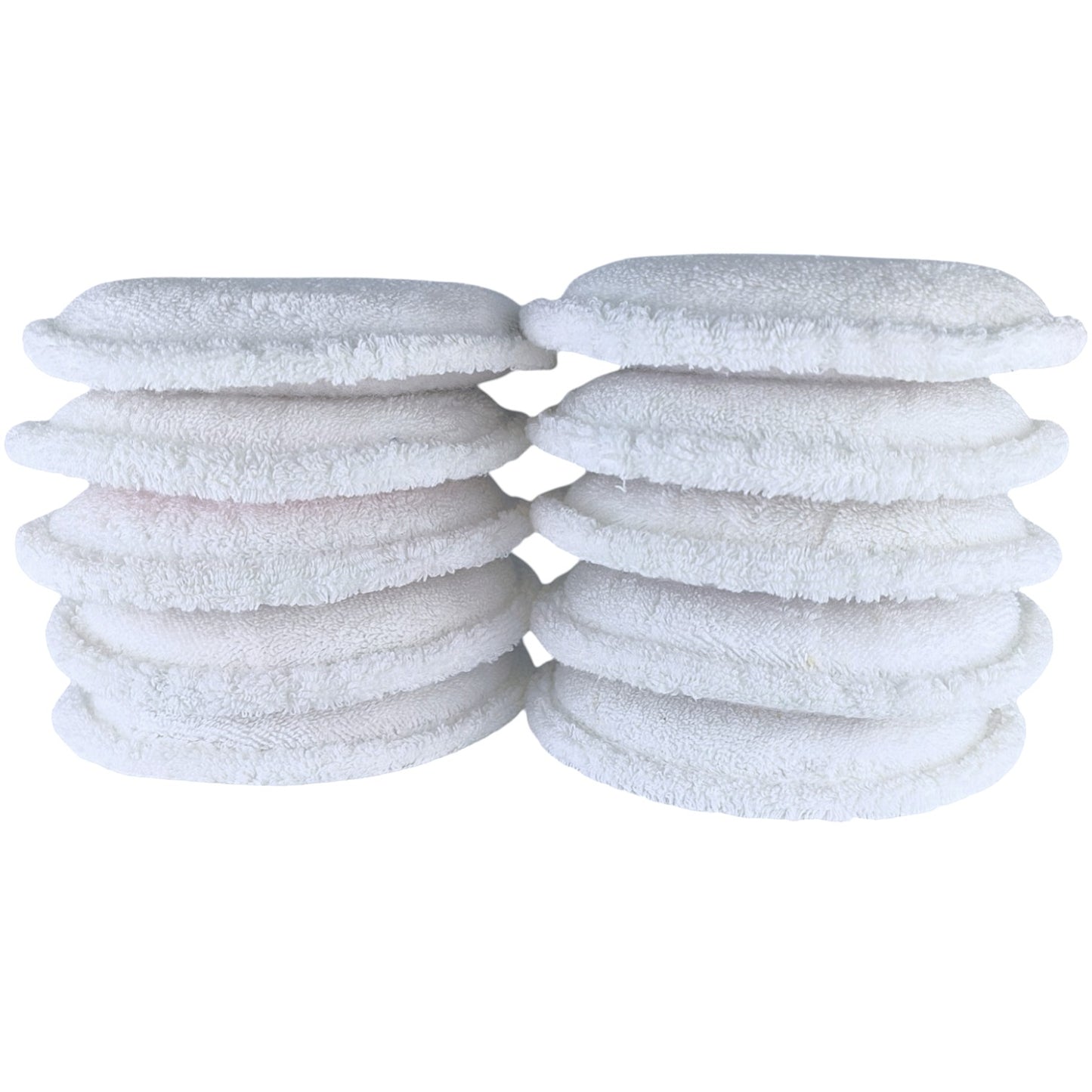 ASHU PADS 6 Inch 100% cotton microfiber Polishing & Buffing Pads – Pack of 10 (White)
