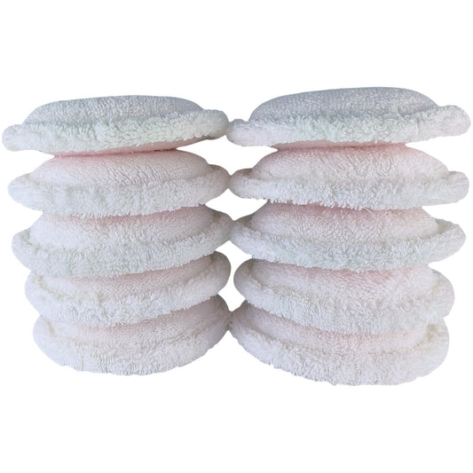 ASHU PADS 5 Inch 100% cotton microfiber Polishing & Buffing Pads – Pack of 10 (White)